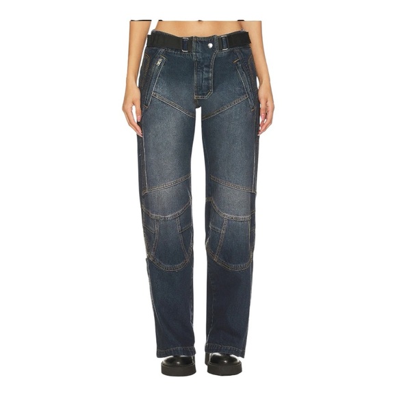 EB Denim Moto in Bella Notte, size XS NWT sold out online $695 Retail - Picture 2 of 16